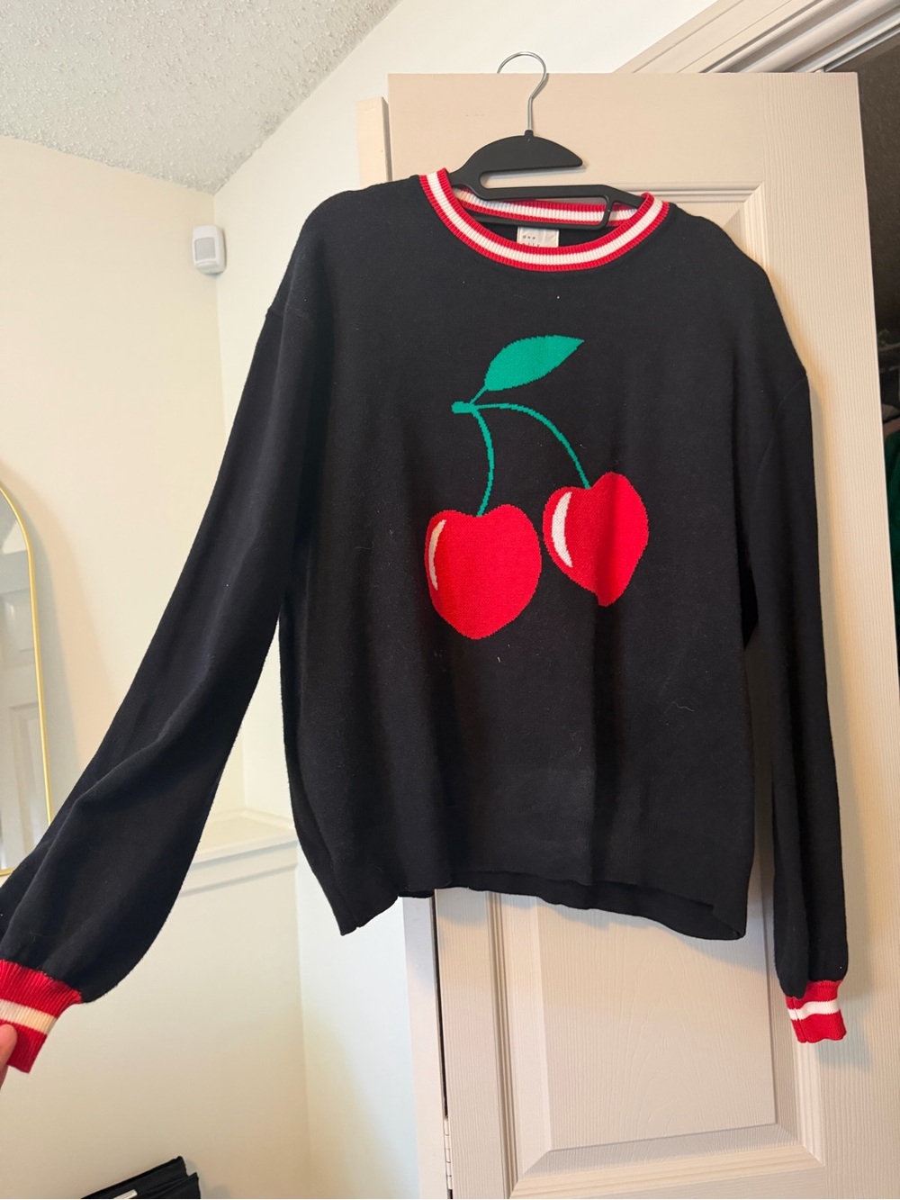 Black Cherry-Graphic Crewneck Sweater